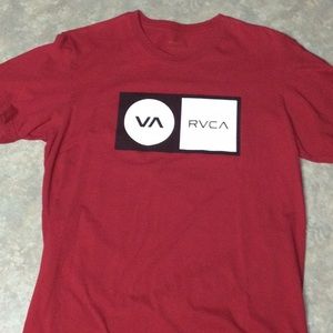 RVCA shirt red large